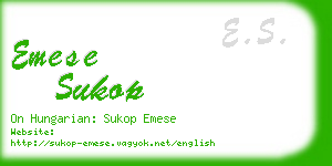 emese sukop business card